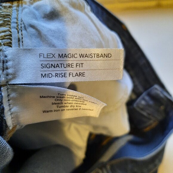 Lane Bryant Jeans Womens 28‎ Flare Mid Rise Bell Bottom Trouser Magic Waistband - Picture 7 of 11